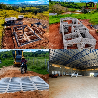 obra rural em concreto